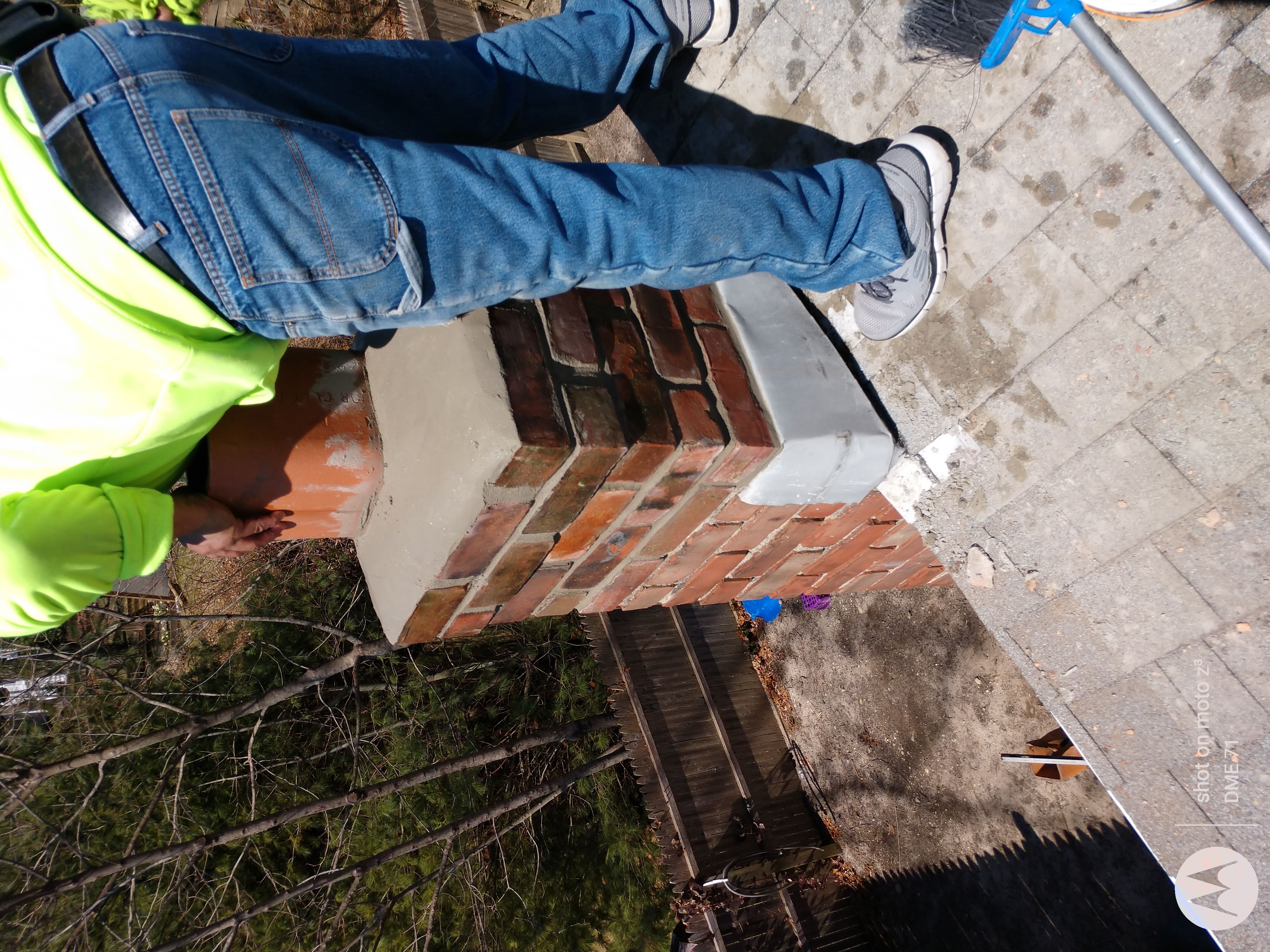 Cracked chimney professionally repaired in Oceanside, NY